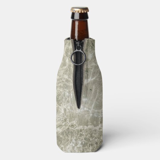 Lichte modder steen textuur fles koeler (Fles Achterkant)