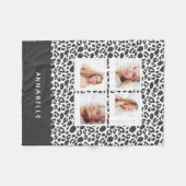 Lichte moderne  foto dierenprint fleece deken (Voorkant (Horizontaal))