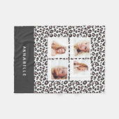 Lichte moderne  foto dierenprint fleece deken (Voorkant (Horizontaal))