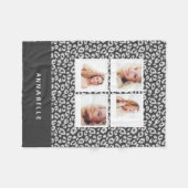 Lichte moderne foto dierenprint fleece deken (Voorkant (Horizontaal))