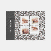 Lichte moderne foto dierenprint fleece deken (Voorkant (Horizontaal))