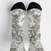 Lichte monochrome marmer toile crew sokken (Top)