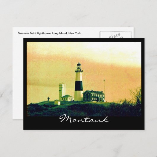 lichte montauk briefkaart (Voorkant / Achterkant)