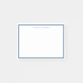 Lichte Navy Blue Border Basic gepersonaliseerd Post-it® Notes (Voorkant)
