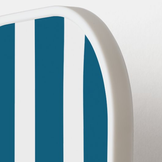 Lichte Navy en White Stripes Pickleball Paddle (Links Detail)