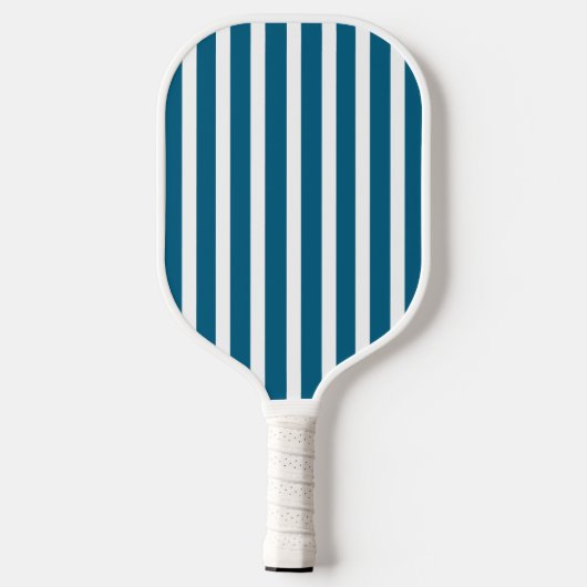 Lichte Navy en White Stripes Pickleball Paddle (Achterkant)