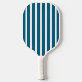 Lichte Navy en White Stripes Pickleball Paddle (Voorkant)