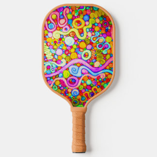 Lichte neonspoelen pickleball paddle