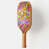 Lichte neonspoelen pickleball paddle (Links)