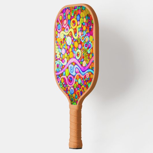 Lichte neonspoelen pickleball paddle (Links)