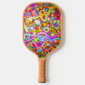 Lichte neonspoelen pickleball paddle (Achterkant)