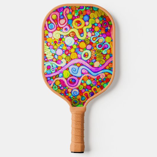 Lichte neonspoelen pickleball paddle (Achterkant)