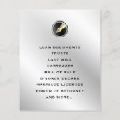 Lichte nevel metalen textuuroppervlak met logo flyer (Achterkant)