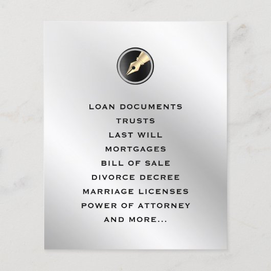 Lichte nevel metalen textuuroppervlak met logo flyer (Achterkant)