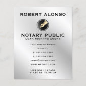 Lichte nevel metalen textuuroppervlak met logo flyer (Voorkant)