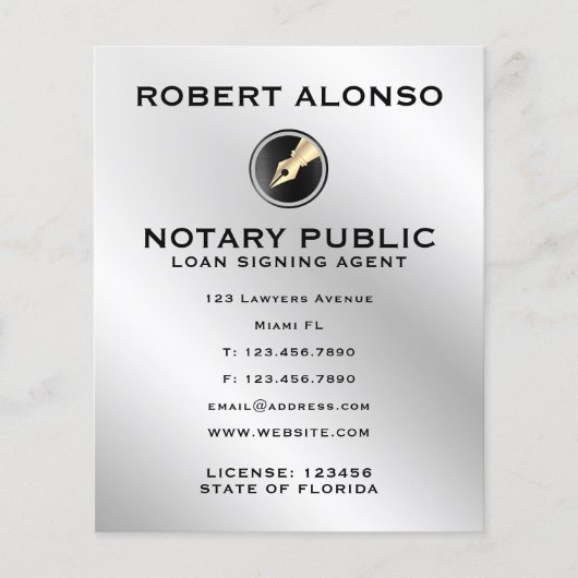 Lichte nevel metalen textuuroppervlak met logo flyer (Voorkant)