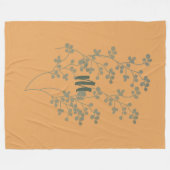 Lichte olievloeistof laat een monogram vloerklep v fleece deken (Voorkant (Horizontaal))