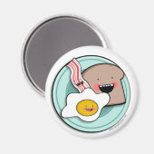 Lichte ontbijtmagneet magneet (Voorkant / Achterkant)