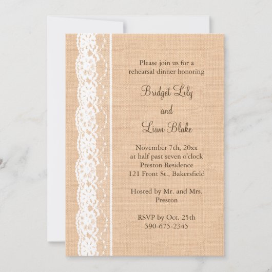 Lichte opname en  laeharing Dinner Kaart (Voorkant)