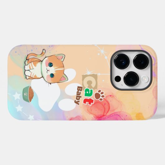 Lichte oranje anime Case-Mate iPhone case (Achterkant (horizontaal))