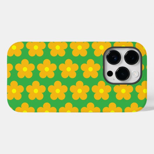 Lichte Oranje bloemen Case-Mate iPhone Case (Achterkant (horizontaal))
