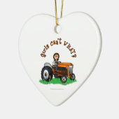 Lichte Oranje boer Keramisch Ornament (Links)