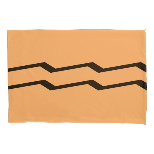 Lichte Oranje Kussensloop ingesteld met meetkundig (Voorkant-Links)