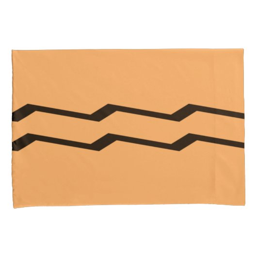 Lichte Oranje Kussensloop ingesteld met meetkundig (Voorkant-Rechts)