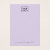 Lichte paarse aangepaste logo-oormerskaart visitekaartje (Voorkant)