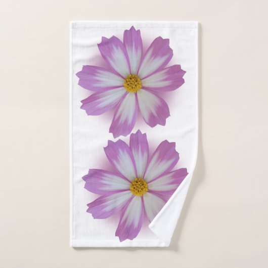 Lichte paarse bloem bad handdoek (Handdoek)