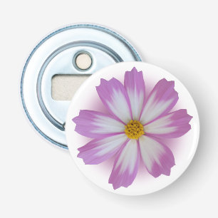 Lichte paarse bloem button flesopener