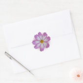 Lichte paarse bloem ronde sticker (Envelop)