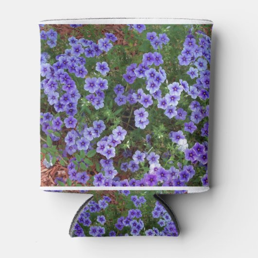 lichte paarse bloemen blikjeskoeler (Voorkant)