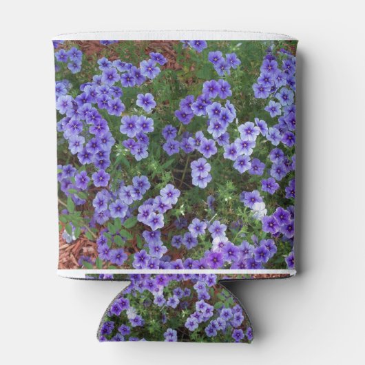 lichte paarse bloemen blikjeskoeler (Achterkant)