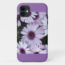 Lichte paarse bloemen met Paarse achtergrond Case-Mate iPhone Case