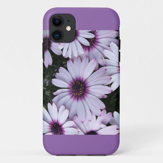 Lichte paarse bloemen met Paarse achtergrond Case-Mate iPhone Case (Achterkant)