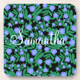 Lichte Paarse bloemenpracht en groene Planten Bier Onderzetter