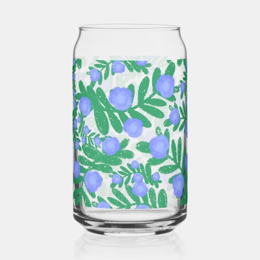 Lichte Paarse bloemenpracht en groene Planten Blikvorm Glas (Voorkant)