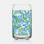 Lichte Paarse bloemenpracht en groene Planten Blikvorm Glas (Achterkant)