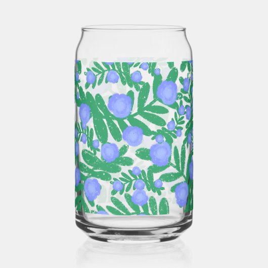 Lichte Paarse bloemenpracht en groene Planten Blikvorm Glas (Achterkant)