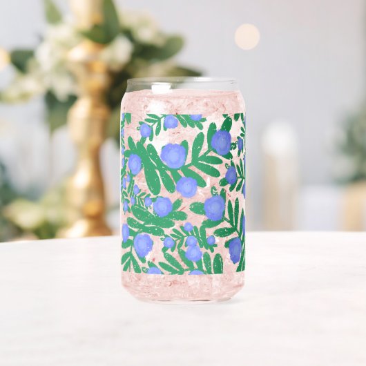 Lichte Paarse bloemenpracht en groene Planten Blikvorm Glas (Insitu (Huwelijk))