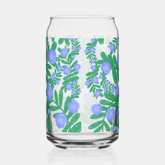 Lichte Paarse bloemenpracht en groene Planten Blikvorm Glas (Rechts)