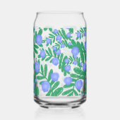 Lichte Paarse bloemenpracht en groene Planten Blikvorm Glas (Links)