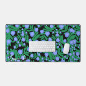 Lichte Paarse bloemenpracht en groene Planten Bureaumat (Keyboard & Muis)