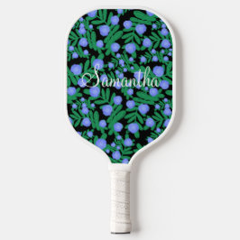 Lichte Paarse bloemenpracht en groene Planten Pickleball Paddle