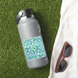 Lichte Paarse bloemenpracht en groene Planten Sticker