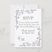 Lichte Paarse bruiloft RSVP Kaart (Voorkant)