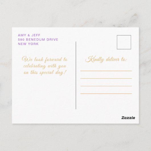 Lichte Paarse Brunette Hair Princess Sweet Sixteen Briefkaart (Achterkant)