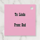 Lichte Paarse Cowgirl Pet-Roze Achtergrond Bedankjes Labels (Achterkant)