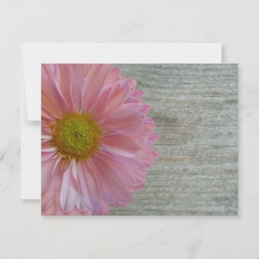 Lichte Paarse Daisy & Barnwood Weddenschap Kaart (Voorkant)